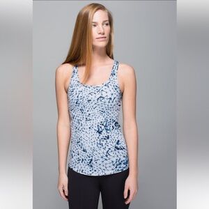 Lululemon Studio Racerback Star Crushed Silver Fox Deep Navy